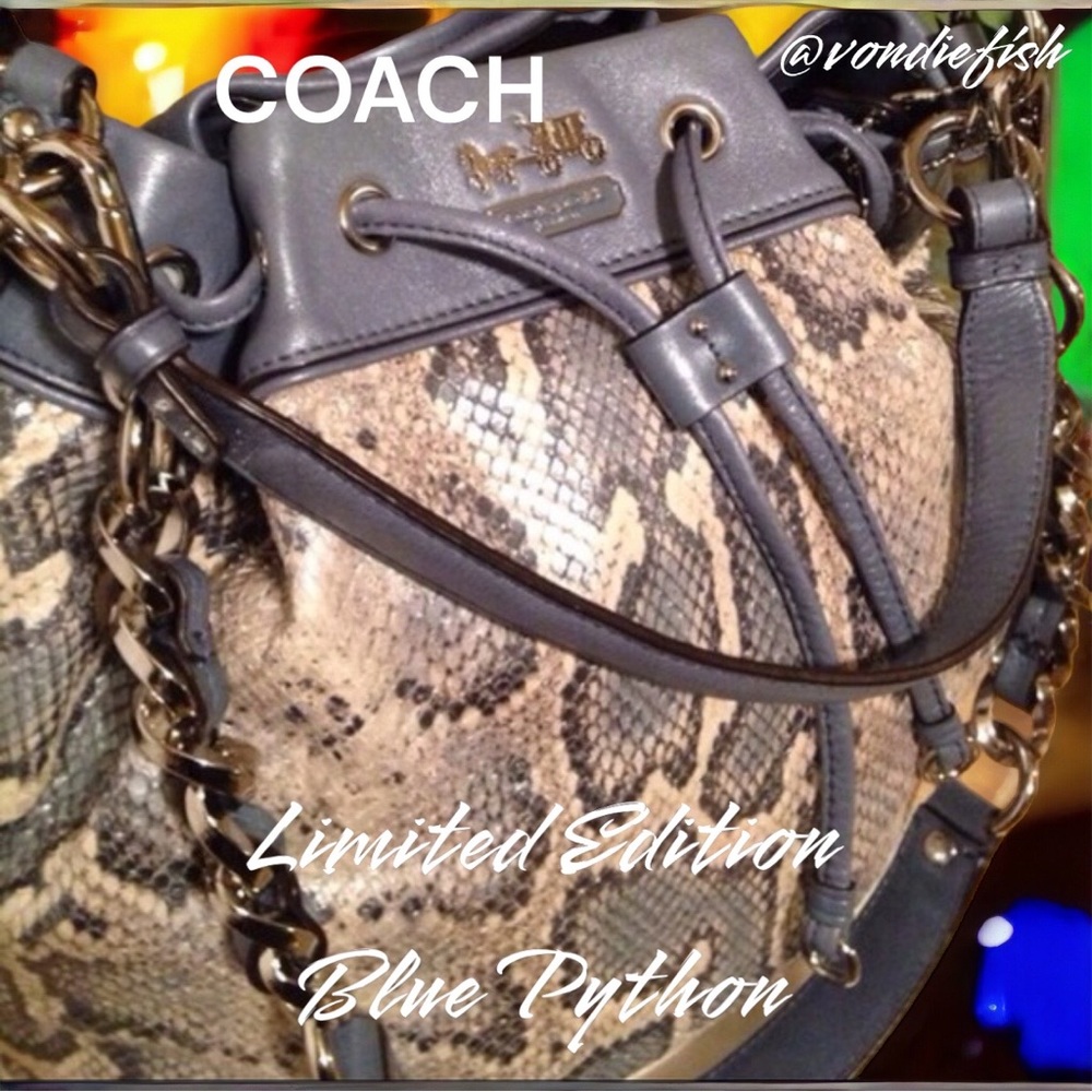 Extra Pics💙Host Pick💙 Authentic Coach Limited Edition Blue Python 💙